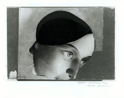 Zweigesichtig, circa 1928 / 
collage / 
4 1/2 x 6 1/2 in. (11.43 x 16.51 cm) / 
Private collection / 