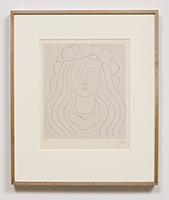 Henri Matisse / 
Fée au chapeau de clarté, Souvenir du Mallarmé, 1933 / 
drypoint / 
image: 14 1/4 x 12 3/8 in. (36.2 x 31.4 cm) / 
framed: 26 1/8 x 22 in. (66.4 x 55.9 cm) / 
Edition 14 of 25
