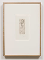 Henri Matisse / 
Figure au Peignoir, 1929 / 
etching / 
image: 6 1/8 x 2 1/4 in. (15.6 x 5.7 cm) / 
framed: 21 x 14 7/8 in. (53.3 x 37.8 cm) / 
Edition 19 of 25