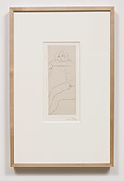 Henri Matisse / 
Nu Assis, Bras Croisés Supportant la Tête, 1929 / 
etching / 
image: 9 3/4 x 3 7/8 in. (24.7 x 9.8 cm) / 
framed: 22 1/4 x 14 1/2 in. (56.5 x 36.8 cm) / 
Edition 9 of 25
