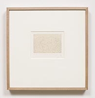 Henri Matisse / 
Nu Couché sur le Côté, les Bras sous la Tête, 1929 / 
etching / 
image: 3 3/4 x 5 1/2 in. (9.5 x 14 cm) / 
framed: 16 3/8 x 16 1/8 in. (41.6 x 41 cm) / 
Edition 17 of 25