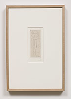 Henri Matisse / 
Nu Debout au Peignoir, 1929 / 
etching / 
image: 6 5/16 x 2 3/8 in. (16 x 6 cm) / 
framed: 18 3/4 x 12 7/8 in. (47.6 x 32.7 cm) / 
Edition 22 of 25