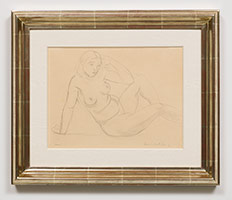 Henri Matisse / 
Nu assis, 1930 / 
pencil on paper / 
image: 10 x 13 in. (25.5 x 33 cm) / 
framed: 16 5/16 x 19 3/8 in. (41.4 x 49.2 cm)