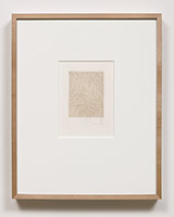 Henri Matisse / 
Nu drapé sur Fond composé de Cercles, 1931 / 
etching / 
image: 4 3/4 x 3 5/8 in. (12.1 x 9.3 cm) / 
framed: 18 3/4 x 15 3/16 in. (47.6 x 38.6 cm) / 
Edition 11 of 25