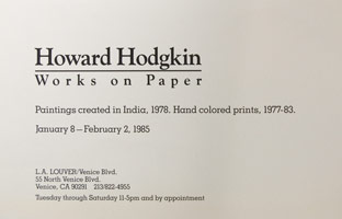 Howard Hodgkin, Works on Paper announcement
