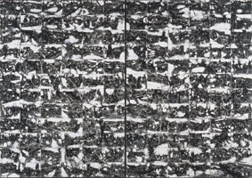 Landscape No. 85, 1989 / 
black ink, pencil, charcoal, shellac and gouache on paper, laid on board / 
96 x 144 in (243.8 x 365.8 cm)