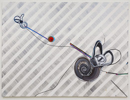 Juan Uslé / 
DESPLAZADO (Las moscas), 2013 / 
vinyl, acrylic, dispersion and dry pigment on canvas / 
80 x 108 in. (203.2 x 274.3 cm)
