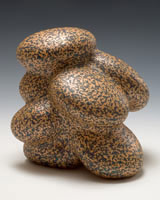 Ken Price / 
OG, 2008 / 
        acrylic on fired ceramic / 
        8 1/2 x 9 1/2 x 9 1/2 in. (21.6 x 24.1 x 24.1 cm) / 
        Private collection
