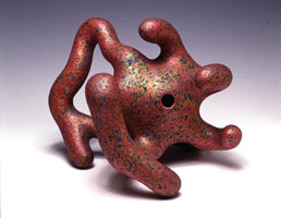 Ken Price / 
Red Neck, 2002 / 
acrylic on fired ceramic / 
9 1/4 x 9 1/2 x 11 1/4 in (23.5 x 24.1 x 28.6 cm) / 
Private collection
