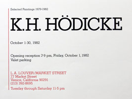 K.H. Hodicke announcement, 1982