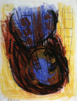 Georg Baselitz / 
Untitled (12.VI.88), 1988 / 
mixed media on paper / 
37 1/2 x 30 1/4 in (95.3 x 76.8 cm)(fr) 