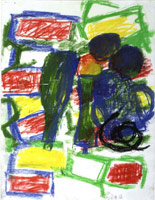 Georg Baselitz / 
Untitled (16.VI.88), 1988 / 
pastel & mixed media on paper / 
37 1/2 x 30 in  (95.3 x 76.2 cm) (fr) 