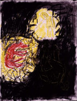Georg Baselitz / 
Untitled (23.VI.88), 1988 / 
pastel & charcoal on paper / 
37 x 29 3/4 in (94 x 75.6 cm)(fr)
