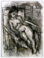 Leon Kossoff / 
Pilar, 1994 / 
charcoal and pastel on paper / 
30 x 22 in.(76.2 x 55.9 cm)