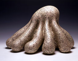Ken Price / 
Troy Decuto, 2003 / 
acrylic on fired ceramic / 
15 x 24 x 19 in. (38.1 x 61 x 48.3 cm)