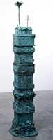 Michael C. McMillen / 
Time Tower, 1995 / 
cast bronze / 
81 1/2 x 17 x 16 in (207.01 x 43.18 x 40.64 cm)  / 
Edition 3 of 5