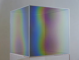 LAL #2, 1985 / 
glass cube / 
36 x 36 x 36 in. (91.44 x 91.44 x 91.44 cm) / 
Private collection