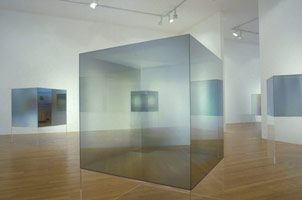 Larry Bell installation photography, 1985