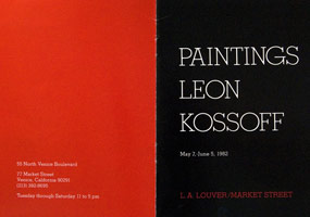 Leon Kossoff announcement, 1982