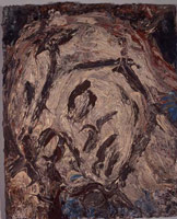 Leon Kossoff / 
Peggy Resting No. 3, 1986 / 
      oil on board / 
      22.5 x 18.25 in. (57.1 x 46.4 cm) / 
      Private collection