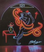 Blessed Oblivion, 1976 / 
neon, painted metal, plastic flowers / 
108 x 84 x 10 in (274.3 x 213.4 x 25.4 cm)