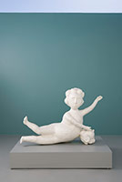 Matt Wedel / 
Figure with head, 2013 / 
ceramic / 
39 x 55 x 17 in. (99.1 x 139.7 x 43.2 cm) / 
(MW13-31)