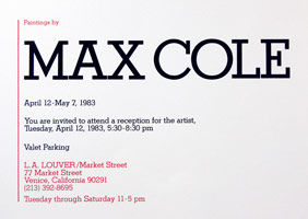 Max Cole announcement, 1983