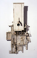 California Jim (Local History), 1993 - 97 / 
painted wood and metal construction with text / 
39 1/2 x 20 x 8 in (100.3 x 50.8 x 20.3 cm)