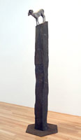 Gwynn Murrill / 
Bighorn Maquette on Basalt Base, 2008 / 
      bronze and basalt / 
      overall: 74 x 12 x 9 in. (188 x 30.5 x 22.9cm) / 
      Bighorn maquette: 9 3/4 x 11 x 4 1/2 in. (24.8 x 27.9 x 11.4 cm) / 
      basalt base: 66 in.; diam: 9 in. (167.6 x 22.9 cm) / 
      Edition 2 of 6