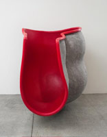 Peter Shelton / 
redpocket, 2009 / 
fiberglass / 
72 1/2 x 65 1/2 x 85 1/2 in (184.2 x 166.4 x 217.2 cm)          