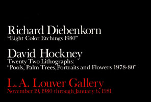 Richard Diebenkorn/David Hockney announcement, 1980