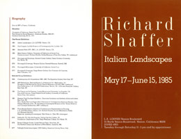 Richard Shaffer announcement, 1985