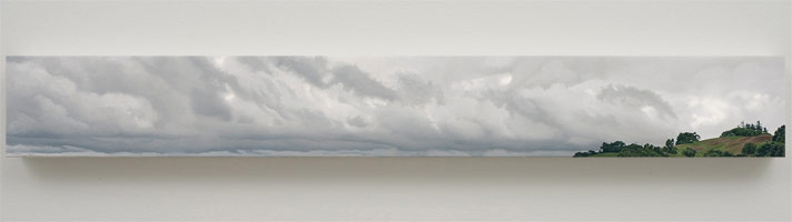 Horizontal Clouds, 2008 / 
oil on polyester / 
6 x 46 1/2 in. (15.2 x 118.1 cm)