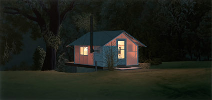 The Bungalow, 2009 - 2010 / 
oil on polyester / 
45 x 95 in (114.3 x 241.3 cm)