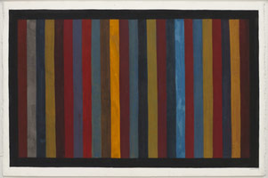 Sol LeWitt / 
Vertical Bands of Color, 1991 / 
      gouache on paper / 
      14 3/4 x 22 1/4 in. (37.5 x 56.5 cm) / 
      Private collection