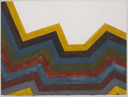 Sol LeWitt / 
Irregular Horizontal Bands, 1991 / 
      gouache on paper / 
      22 1/4 x 29 3/4 in. (56.5 x 75.6 cm) / 
      Private collection