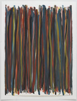 Sol LeWitt / 
Irregular Vertical Bands of Color Superimposed, 1992 / 
      gouache on paper / 
      30 x 22 in. (76.2 x 55.9 cm) / 
      Private collection