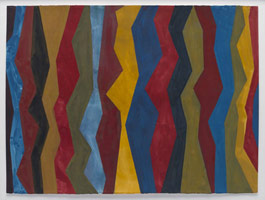 Sol LeWitt / 
Irregular Vertical Bands (zigzag), 1992 / 
      gouache on paper / 
      22 x 30 in. (55.9 x 76.2 cm)