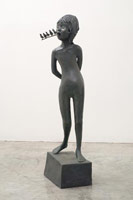 Tim Hawkinson / 
      Sweet Tweet, 2004 / 
      bronze cast / 
      55 x 19 x 16 in. (139.7 x 48.3
      x 40.6 cm) / 
      Private collection