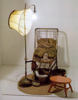 Edward Kienholz / 
The Illegal Operation, 1962 / 
Mixed media assemblage / 
59 x 48 X 54 in (149.9 x 121.9 x 137.2 cm) / 
Collection of Los Angeles County Museum of Art