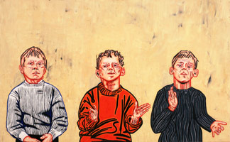 3 Children, 1991 / 
acrylic on canvas / 
68 3/4 x 111 1/2 in. (174.6 x 283.2 cm)
Private collection