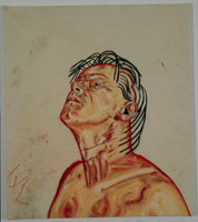 Self Portrait (PC925), 1992 / 
powdered pigment & acrylic on canvas / 
34 1/2 x 30 in (87.6 x 76.2 cm)