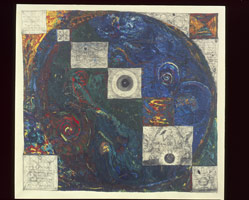 Cry Onyxp, 1991 / 
acrylic,charcoal, pencil on canvas / 
62 x 68 in (157.5 x 172.7 cm) / 
Private collection