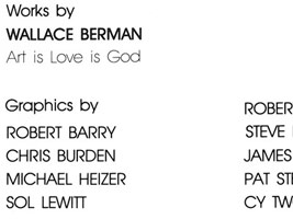 Work by Wallace Berman<BR>Art is Love is God