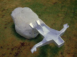 Peter Shelton: <br>BLACKVAULT falloffstone: Sculpture Inside Outside