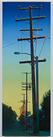 Rebecca Campbell / 
Rainbow in the Dark (dusk), 2009 / 
oil on canvas / 
108 x 39 in. (274.3 x 99.1 cm)