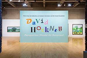 Installation photography / 
David Hockney: Perspective Should Be Reversed / 
Prints from the Collections of Jordan D. Schnitzer and His Family Foundation / 
Photo credit: Palm Springs Art Museum