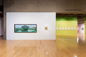 Installation photography / 
David Hockney: Perspective Should Be Reversed / 
Prints from the Collections of Jordan D. Schnitzer and His Family Foundation / 
Photo credit: Palm Springs Art Museum