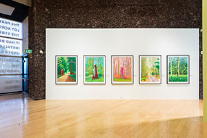 Installation photography / 
David Hockney: Perspective Should Be Reversed / 
Prints from the Collections of Jordan D. Schnitzer and His Family Foundation / 
Photo credit: Palm Springs Art Museum