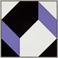 Frederick Hammersley / Sides with, #3 1980 / oil on linen / 
40 x 40 in (101.6 x 101.6 cm) / framed: 41 x 41 in (104.1 x 104.1 cm)